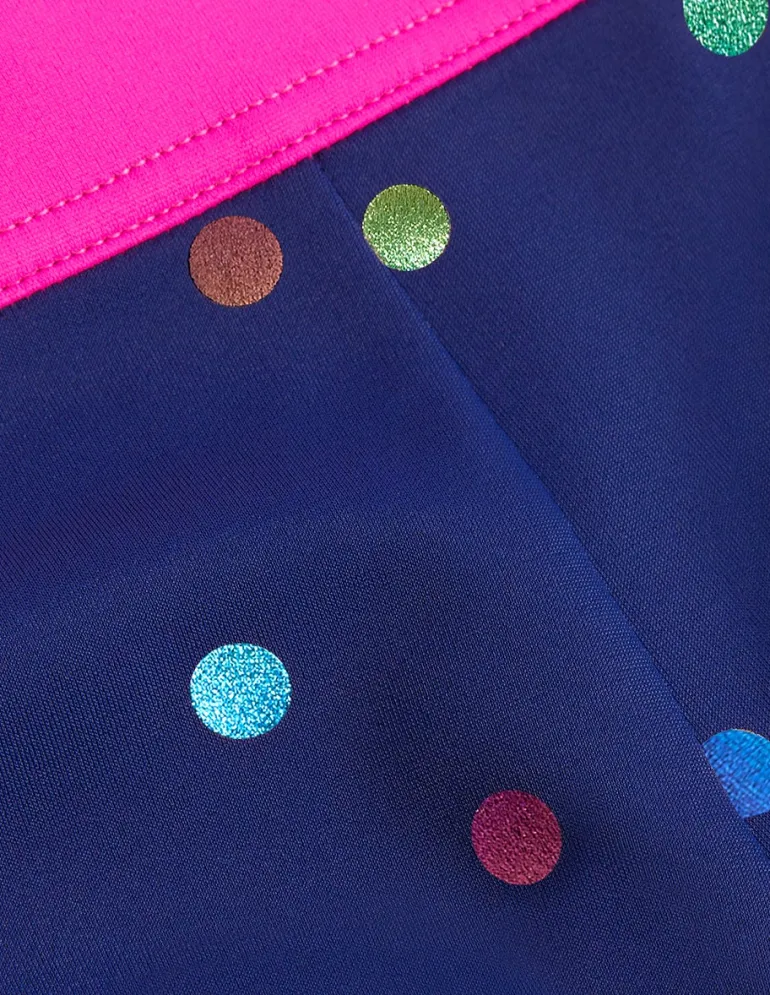 Patterned Swim Shorts-Navy Rainbow Confetti Spot-Boden Cheap