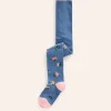 Patterned Tights-Arctic Blue Floral-Boden Hot