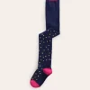 Patterned Tights-Navy Foil Stars-Boden Flash Sale