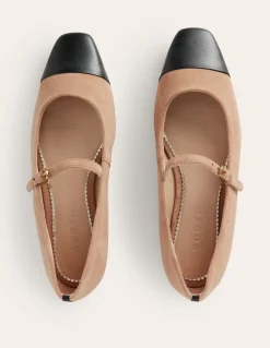 Penelope Mary Jane Flat-Macchiato Suede-Boden Shop