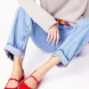 Penelope Mary Jane Flat-Post Box Red Patent-Boden Shop
