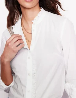 Phoebe Shirt-Ivory Broderie-Boden Clearance