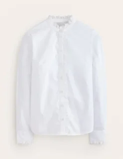 Phoebe Shirt-Ivory Broderie-Boden Clearance
