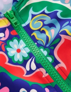 Piped Raglan Rash Guard-Multi, Meadow Paisley-Boden Cheap