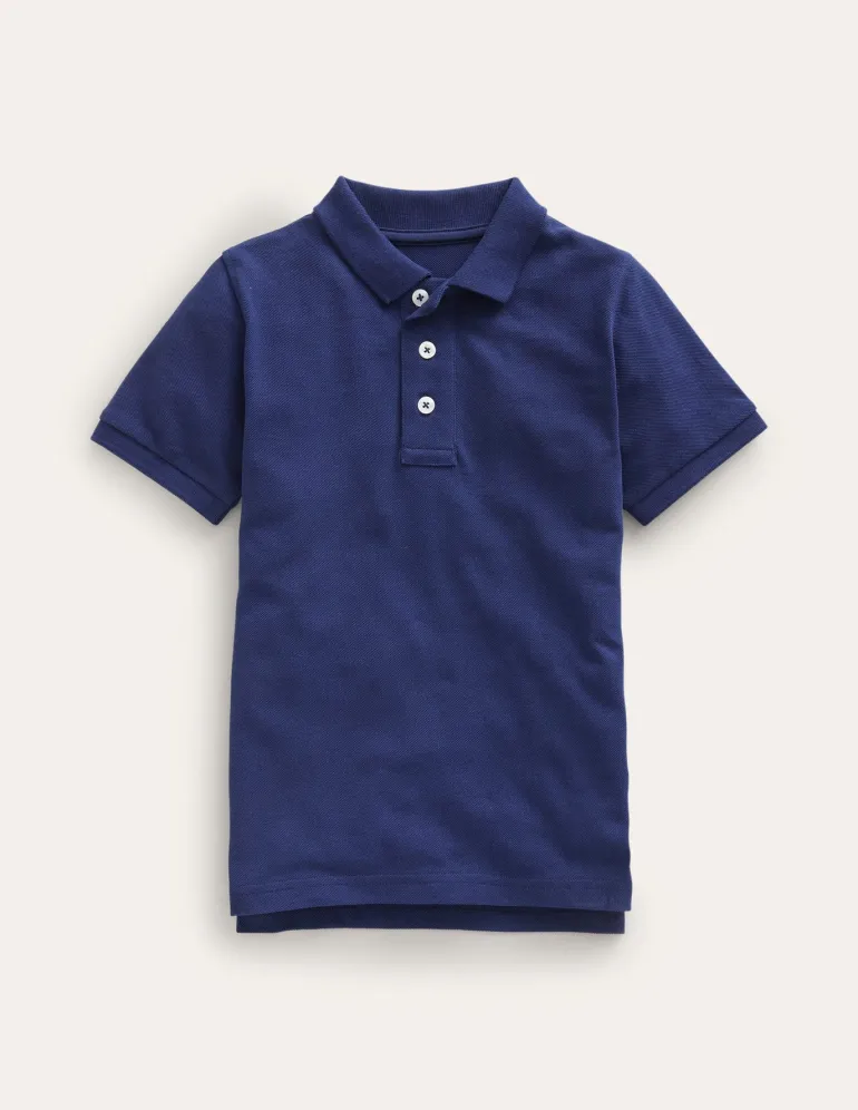 Piqué Polo Shirt-College Navy-Boden New