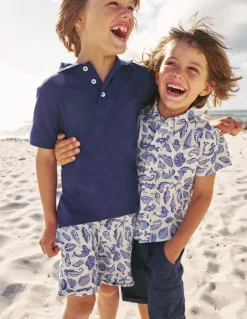 Piqué Polo Shirt-College Navy-Boden New