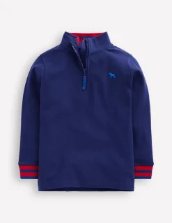 Pique Polo Half Zip-Starboard Blue-Boden Store