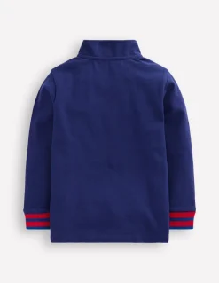 Pique Polo Half Zip-Starboard Blue-Boden Store