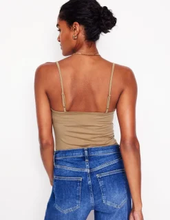 Plain Cami Top-Medium Beige-Boden Fashion