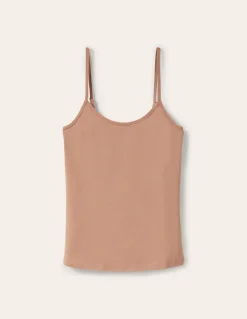 Plain Cami Top-Medium Beige-Boden Fashion