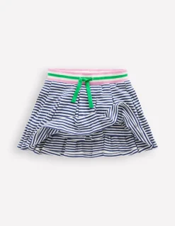 Pleated Jersey Skort-Starboard Ivory Stripe-Boden Hot