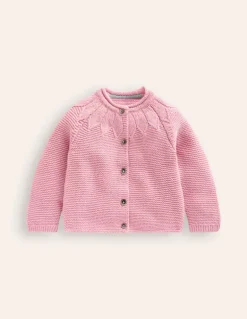 Pointelle Yoke Cardigan-Vintage Pink-Boden Cheap