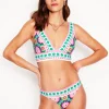 Porto Bikini Bottoms-Multi, Flower Tile-Boden Cheap