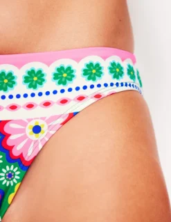 Porto Bikini Bottoms-Multi, Flower Tile-Boden Cheap