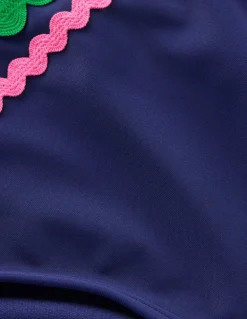 Porto Bikini Bottoms-Navy Rik Rak-Boden Store