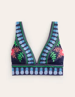 Porto Bikini Top-French Navy Tropic-Boden Discount