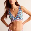 Porto Bikini Top-Green Tambourine, Coastal Tile-Boden Clearance