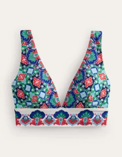 Porto Bikini Top-Green Tambourine, Coastal Tile-Boden Clearance