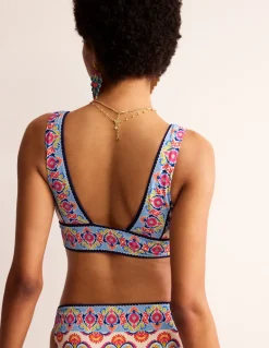 Porto Bikini Top-Ivory, Flora Stamp-Boden Store