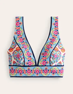 Porto Bikini Top-Ivory, Flora Stamp-Boden Store