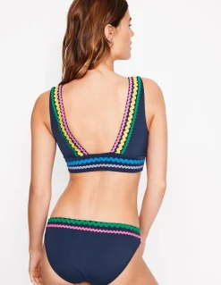 Porto Bikini Top-Navy Rik Rak-Boden Discount