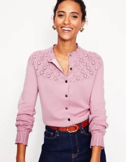 Pretty Raglan Cardigan-Soft Lavender Pink-Boden Best