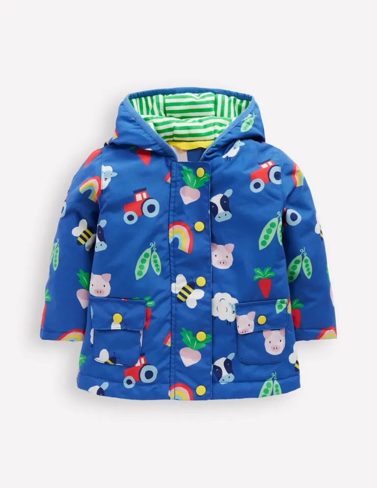 Printed Fisherman-Blue Rainbow Farm-Boden Cheap