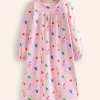 Printed Long-sleeved Nightie-Boto Pink Fairies-Boden Clearance