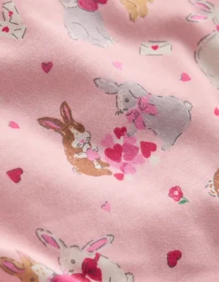 Printed Long-Sleeved Nightie-Chalk Pink Love Bunnies-Boden Discount