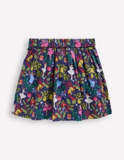 Printed Pull-On Twirly Skirt-Starboard Blue Nutcracker-Boden Best