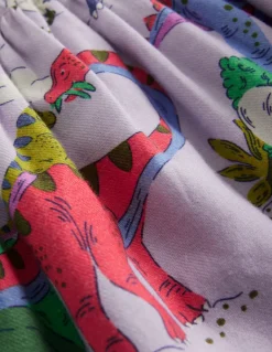 Printed Pull-On Twirly Skirt-Lilac Dino Family-Boden Hot