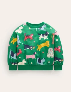 Printed Relaxed Sweatshirt-Green Park Play Pets-Boden Online