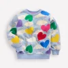 Printed Relaxed Sweatshirt-Misty Blue Balloon Sky-Boden Cheap