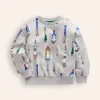 Printed Sweatshirt-Grey Marl Rockets-Boden Outlet