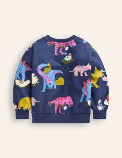 Printed Sweatshirt-Multi Dino Family-Boden Outlet