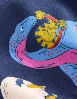 Printed Sweatshirt-Multi Dino Family-Boden Outlet