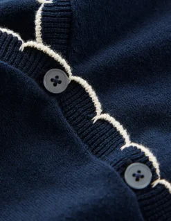 Pru Scallop Trim Cardigan--Boden New