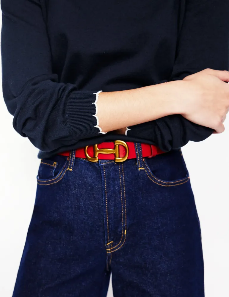 Pru Scallop Trim Sweater--Boden Fashion