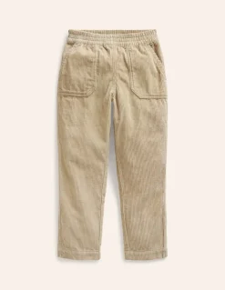 Pull-On Cord Trousers-Soft Stone-Boden Cheap