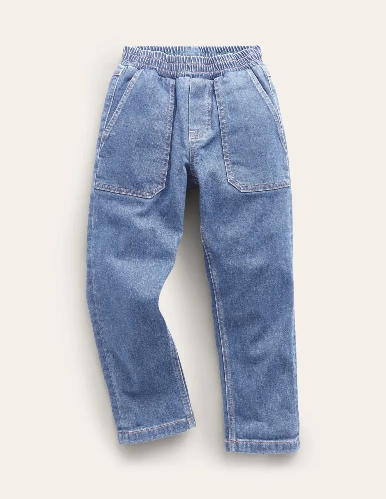 Pull-On Jeans-Mid Wash-Boden Sale