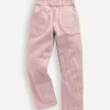Pull-On Trouser-Pink Ticking-Boden Cheap