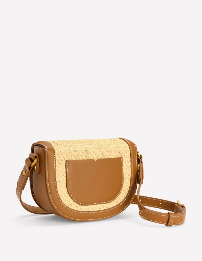 Raffia Snaffle Mini Satchel--Boden Flash Sale