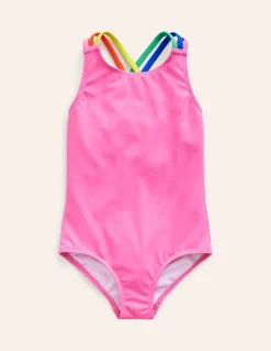 Rainbow Cross-Back Swimsuit-Strawberry Milkshake-Boden Fashion