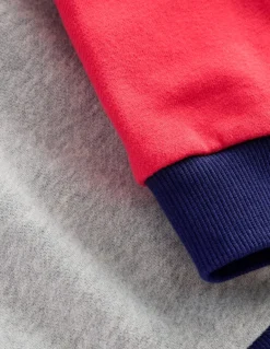 Rainbow Sweatshirt-Grey Marl Colourblock-Boden Outlet