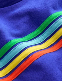Rainbow Sweatshirt-Peacock Plume Blue-Boden New