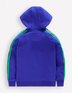 Rainbow Zip-Up Hoodie-Peacock Plume Blue-Boden Best