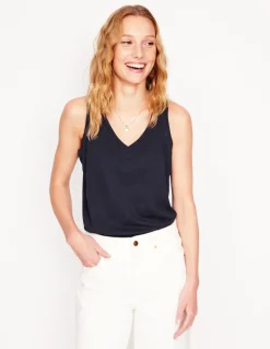 Regular V-Neck Slub Tank--Boden Online