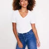 Regular V-Neck Slub T-shirt--Boden Outlet