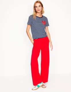 Relaxed Novelty T-Shirt-French Navy, Hearts-Boden New