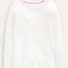 Ribbed Long Sleeve T-Shirt--Boden Clearance